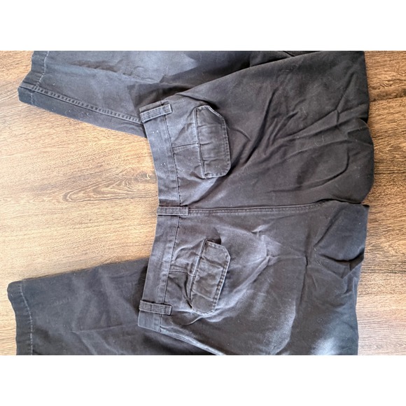 Cremieux Mens 38x34 Cargo Pants Black Cotton Twill Flat Front Casual - Picture 2 of 4